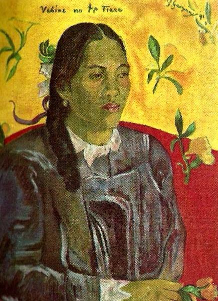 Paul Gauguin vahine med gardenia china oil painting image